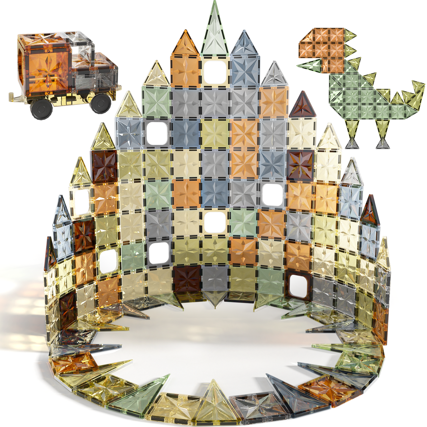 Magnetic Tiles,102pcs Innovative 3D Magnetic Tiles Set,Magnet Building Toys for Kids,STEM Learning and Encouraging Imaginative Play (102pcs 3D Magnetic)