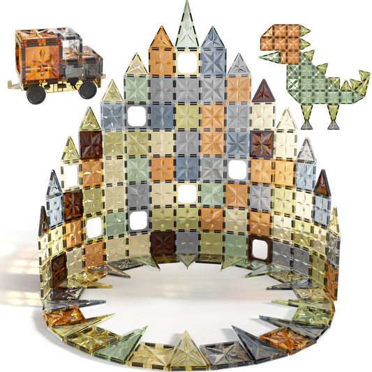 Magnetic Tiles,102pcs Innovative 3D Magnetic Tiles Set,Magnet Building Toys for Kids,STEM Learning and Encouraging Imaginative Play (102pcs 3D Magnetic)