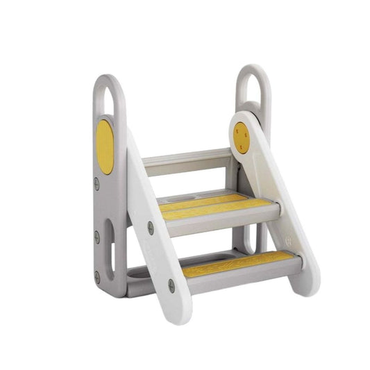 Foldable Toddler Step Stool for Bathroom Sink, Adjustable 3 Step Stool for Kids Toilet Potty Training Stool, Child Kitchen Counter Stool Helper, Plastic Ladder for Toddlers