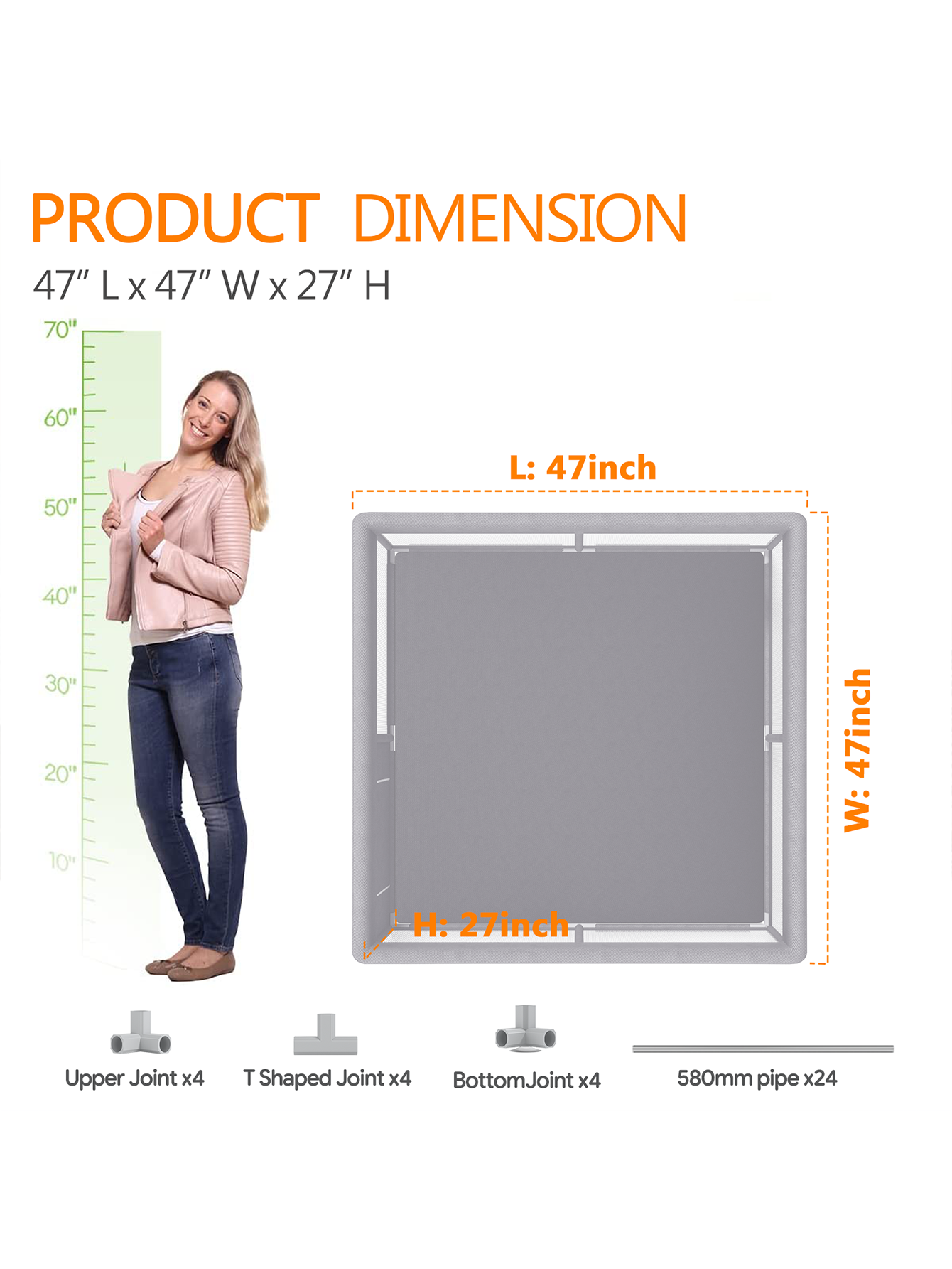 47x47inch Play Pen with Mat for Babies and Toddlers, Playpen with Mat, Baby Playpen with Mat, mall Baby Playpen with Mat