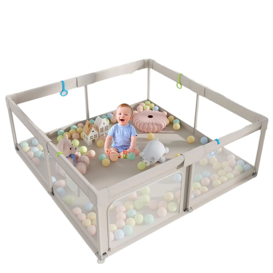 PKINOICY 59*59*27inch Extra Large Baby Playpen, Playpen for Babies, Kids Safe Play Center for Babies and Toddlers