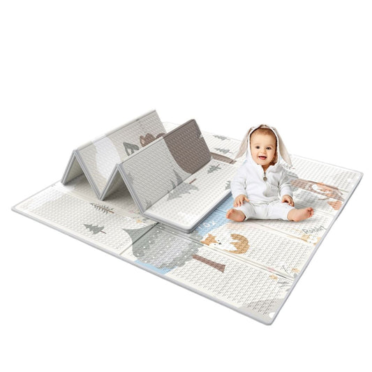 Baby Play Mat, 47x47inch Play Mat, 0.4 in Thick Waterproof Playmat for Babies, Foldable Play Mat for Small Baby Playpen, Small Spaces