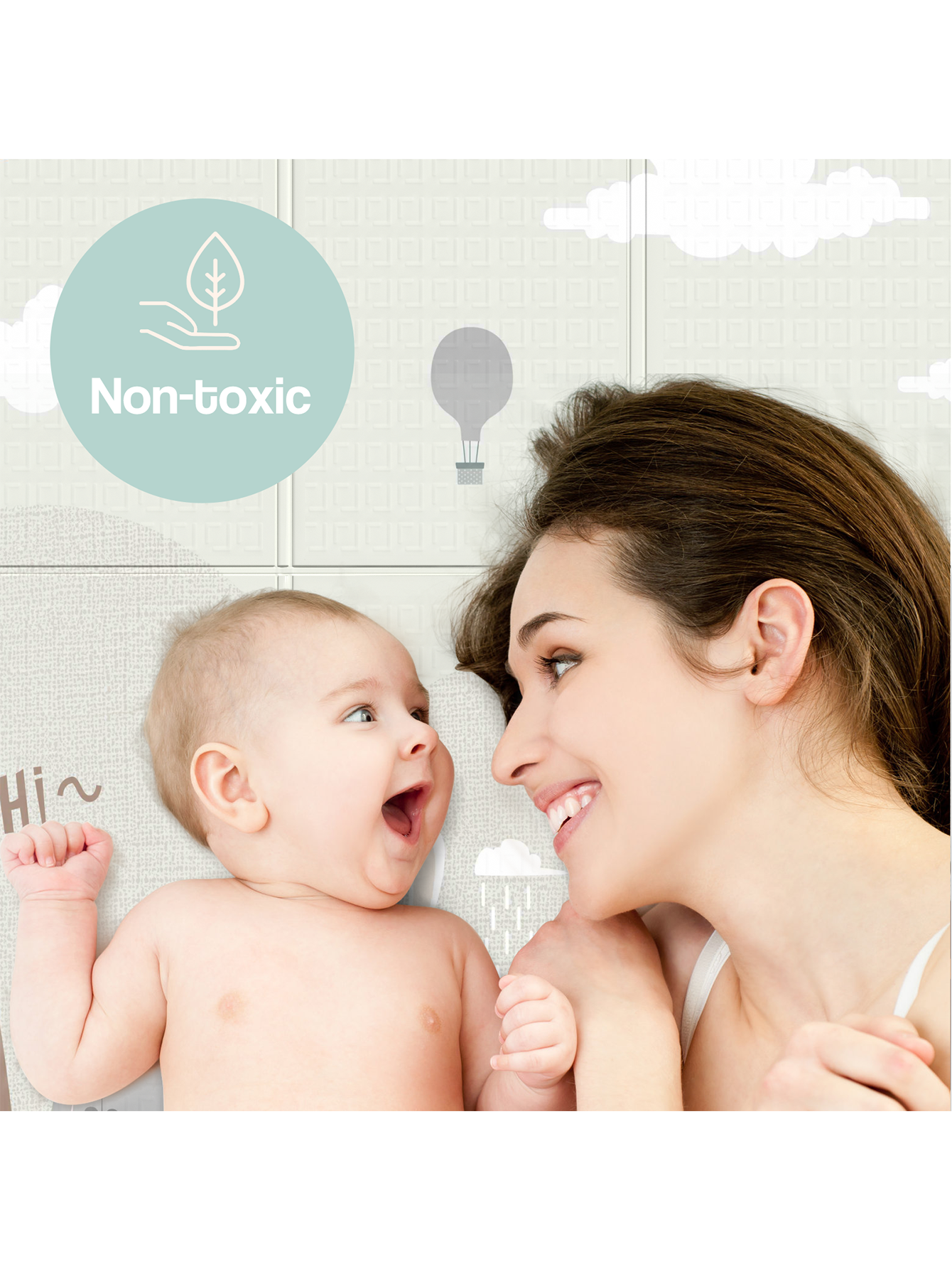 Baby Play Mat,Play Mat for Baby,59x71inch Baby Playmat for Floor,Foldable&Waterproof Foam Play Mat