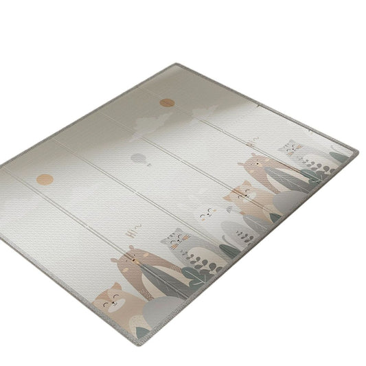 Pkinoicy Play Mat, 59"x59" Foldable & Reversable Large Play Mat, 0.4" Thick Waterproof Foam Mat, Baby Activity Tummy Time Mat