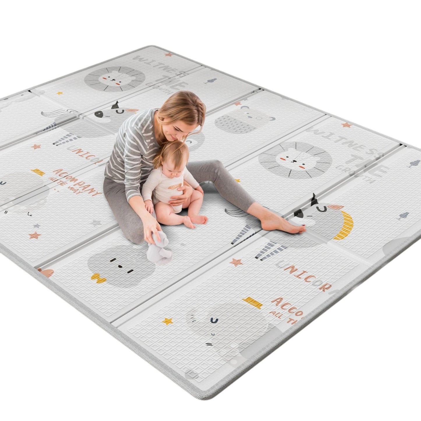 Foldable Baby Play Mat, Extra Large Waterproof Activity Playmats for Babies,Toddlers, Infants, Play & Tummy Time, Foam Baby Mat for Floor with Travel Bag (Triangle(71x59x0.4inch))