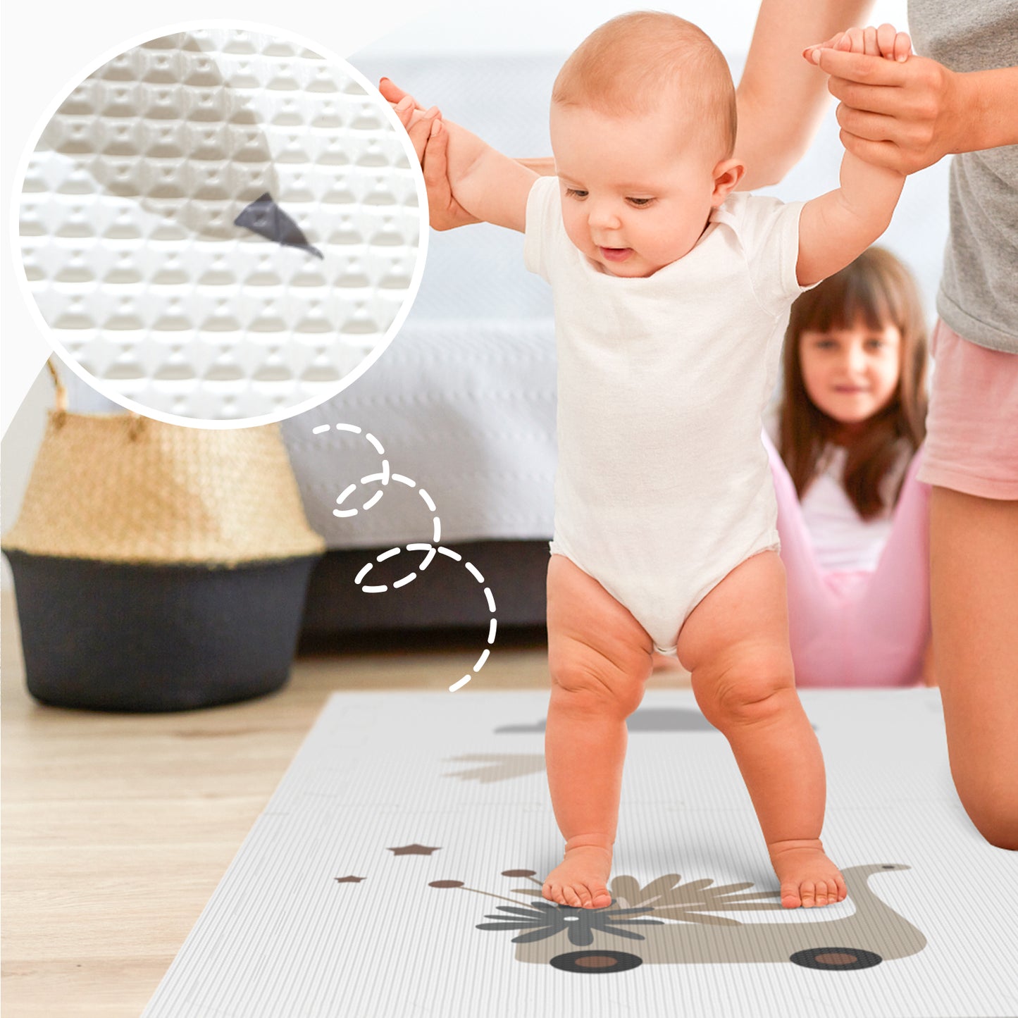 47 x 70.6 inch Interlocking Foam Playmat, Extra Large Waterproof Activity Playmats for Babies