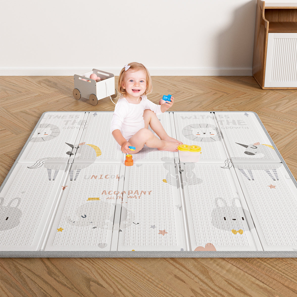 Baby Play Mat, 59x59inch Play Mat, 0.4 in Thick Waterproof Playmat for Babies,Kids Foam Play Mat